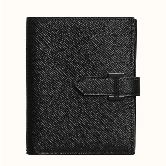 New Hermès So Black Bearn Compact monochrome Wallet - Picture 2 of 16